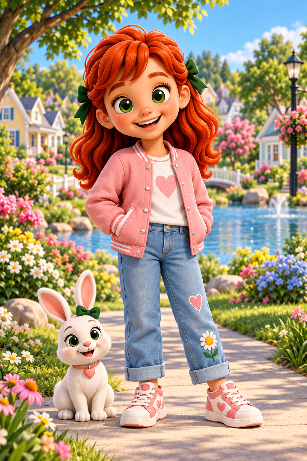 Ruby and Twinkle in The Meadows neighborhood