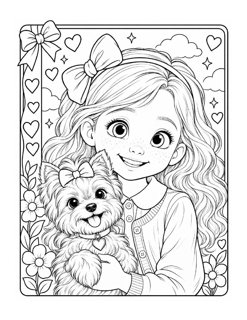 Brit and Zuzu coloring page, preview 1 of 9