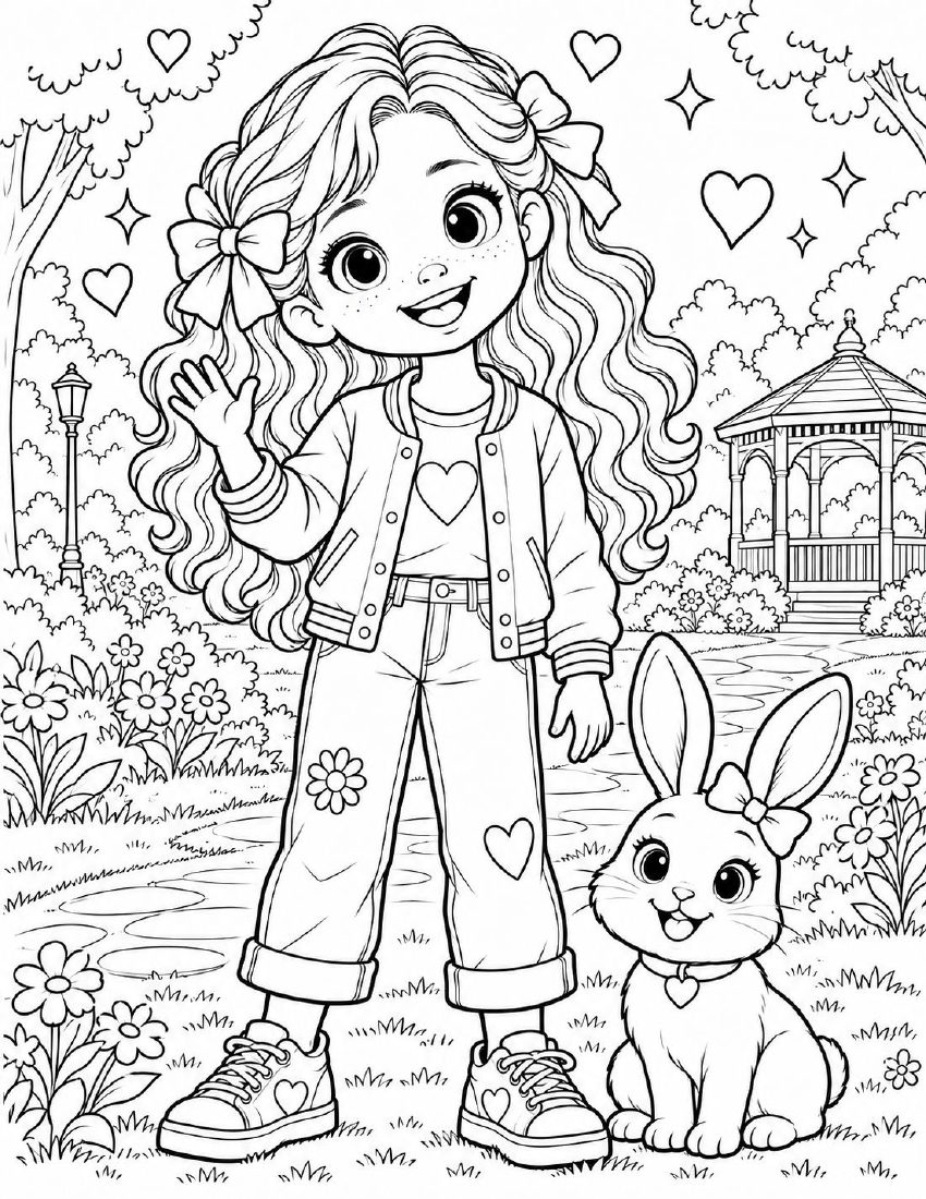 Ruby and Twinkle coloring page, preview 1 of 9