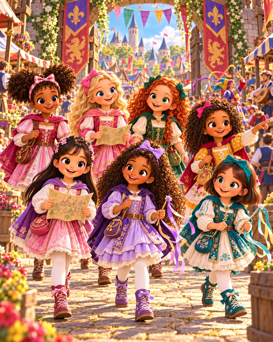 The Sweetbay Springs girls arrive at the Renaissance Faire