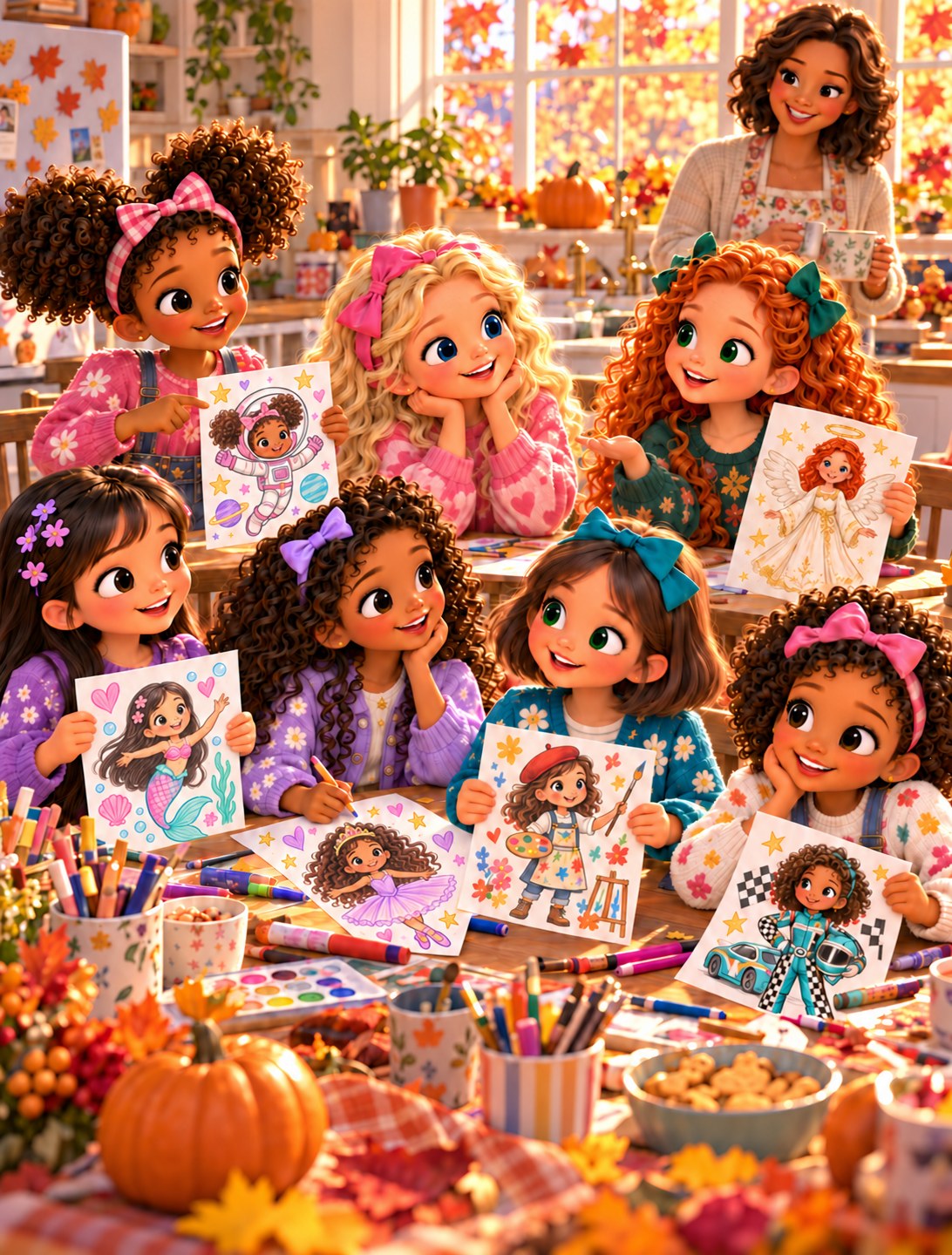 The Sweetbay Springs girls plan their Halloween costumes together