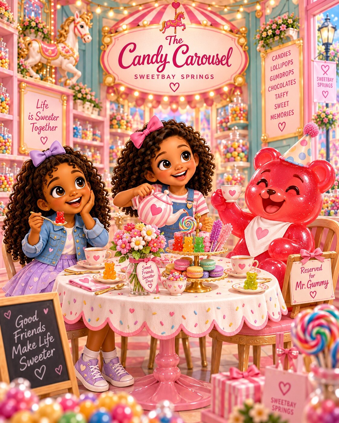 Friends at The Candy Carousel